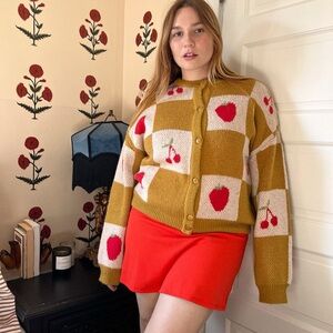 NWT Lauda Cardi by Lisa Says Gah in Fruit Check XL/2X